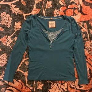 Esprit Teal Long Sleeve Women's Tee